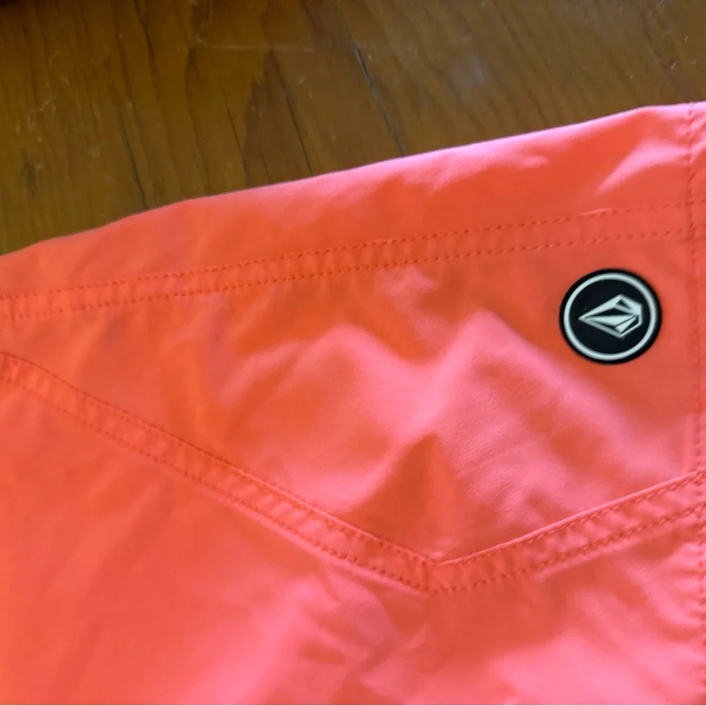 Volcom Women's Swim Shorts - Bright Coral - Picture 3 of 4